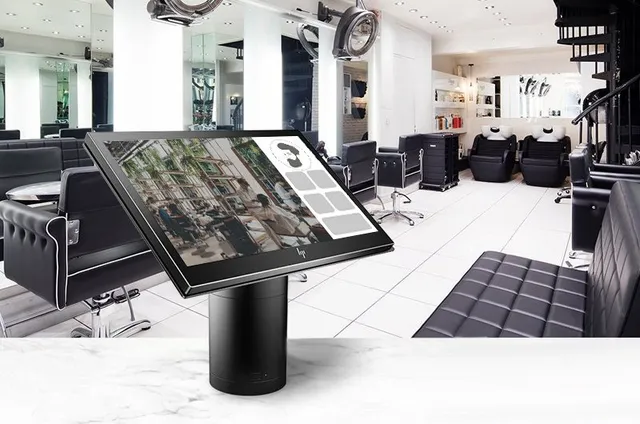 Spa and salon POS system at a beauty salon reception