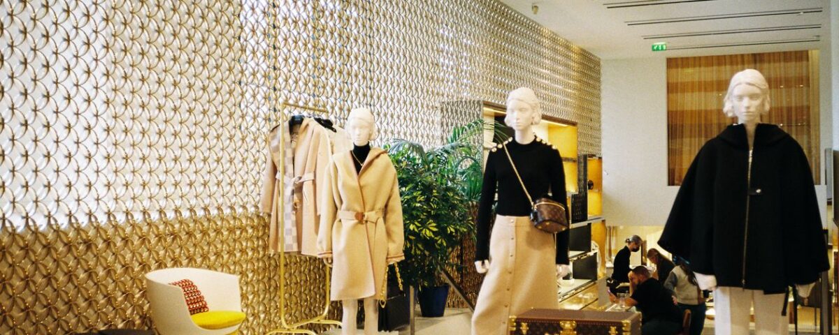 Retail chain store branch interior with stock displayed across the floor